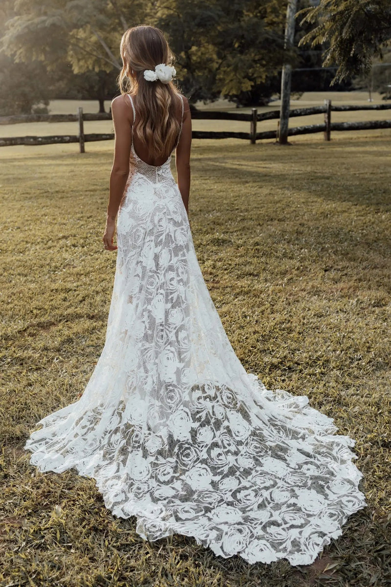 Mariée Dos Robe De Mariée Dos En V Mariée Bohème Robe Longue Dos Nu