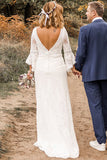 Robe de Mariée Bohème <br> Chic Col Bateau