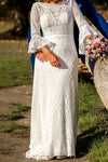 Robe de Mariée Bohème <br> Chic Col Bateau