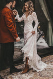 Robe de Mariée Bohème <br> Décolleté Plongeant