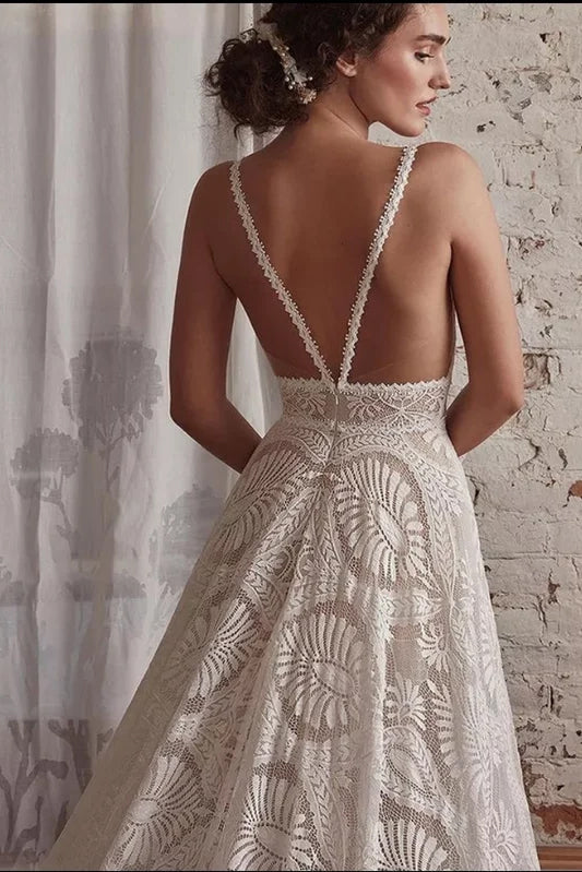 Godgale Robe Robe de Mariée Bohème Guipure | Mon Mariage Bohème